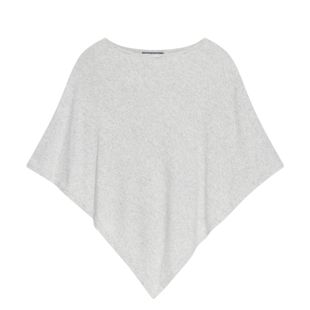 Mint Velvet Grey Cotton Blend Stitch Detail Poncho